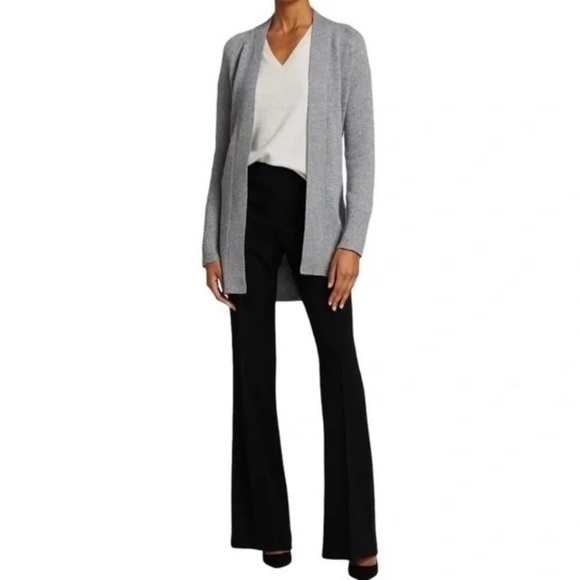 THEORY Cashmere Malinka Belted Cardigan Sweater Husky Gray Knit Size P X-Small - Picture 6 of 16